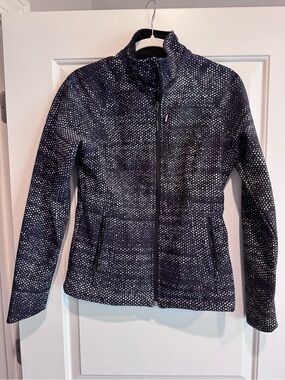 The North Face Women’s Black Dot-Print Zip Fleece-lined Utility Jacket - Size S